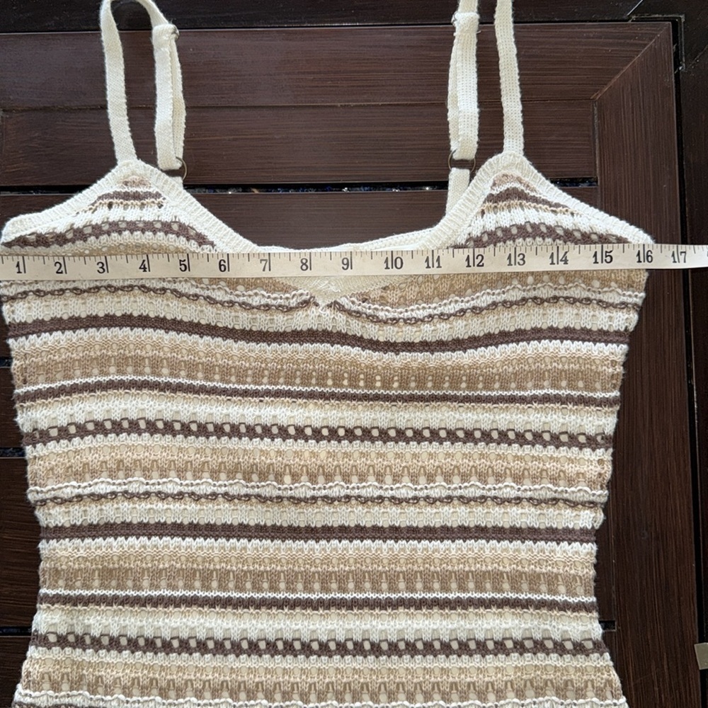 NWT Olive+Oak Crochet Slip Bodycon Sundress Lined Summer Sexy Retro Boho Hippie - Picture 9 of 12